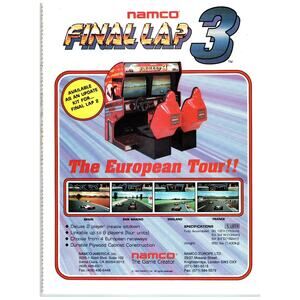 Namco Final Lap 3 Arcade Game Ad 1980s Video Game Tech